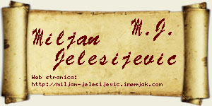 Miljan Jelesijević vizit kartica